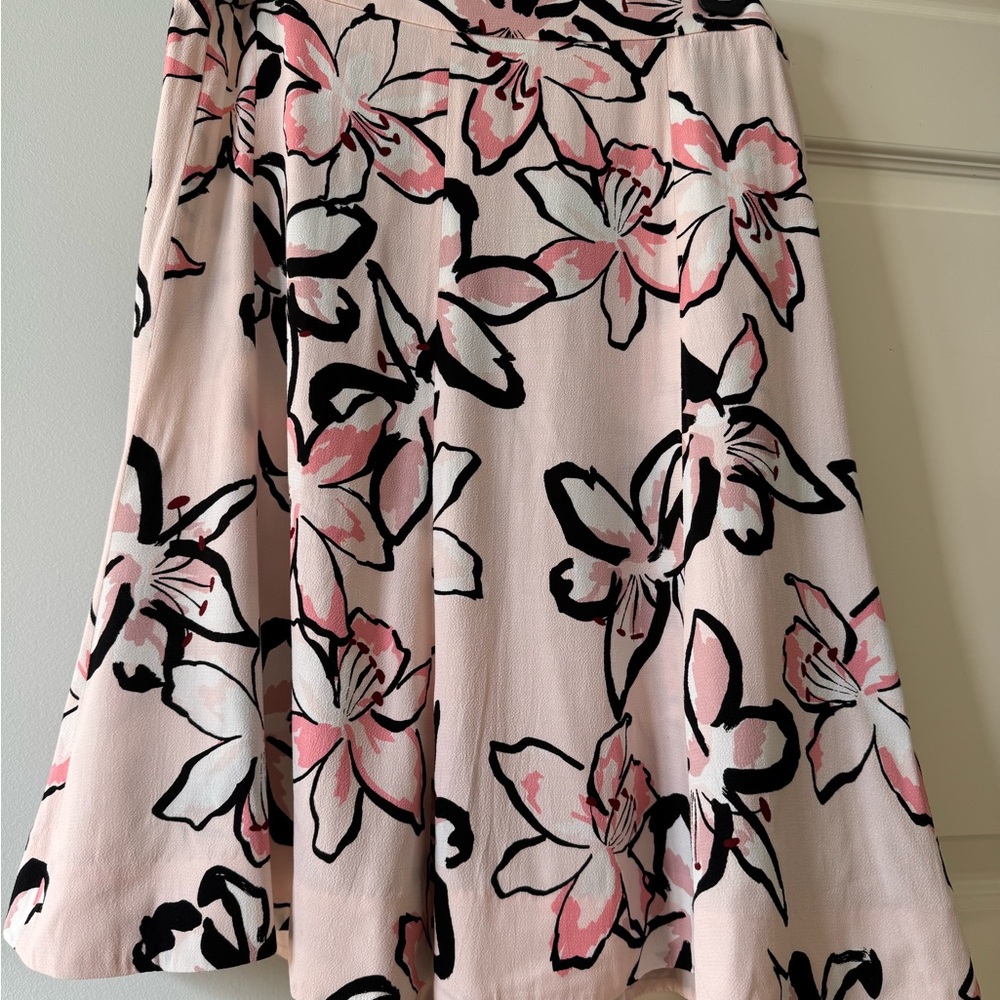 Kate Spade Pink and Black Women's Skirt Floral